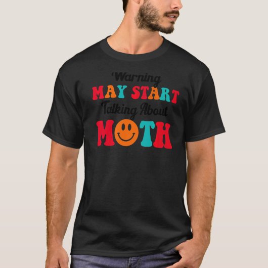新学期算数先生レトロ先生算数 Tシャツ (正面)