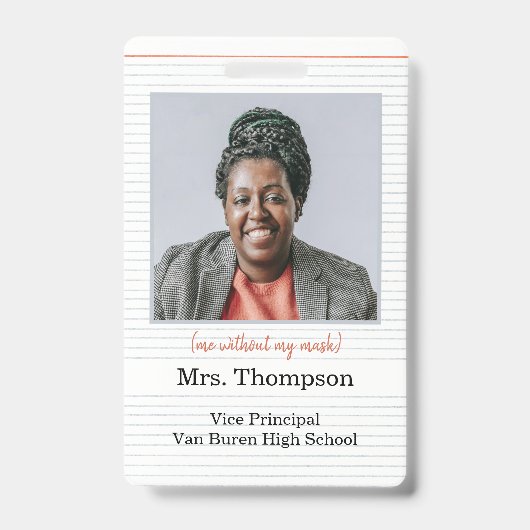 新学期管理者IDバッジ（写真付き） バッジ (正面)