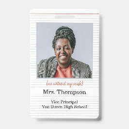 新学期管理者IDバッジ（写真付き） バッジ