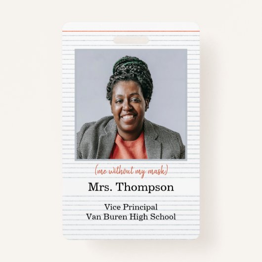 新学期管理者IDバッジ（写真付き） バッジ (正面)