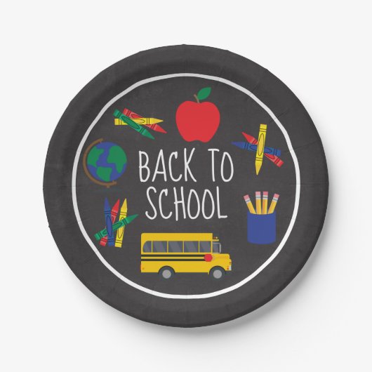 新学期紙プレートforパーティーまたは朝食 ペーパープレート (正面)