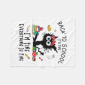 新学期素晴らしイム素晴らしブおもしろいラックT フリースブランケット (正面(横))