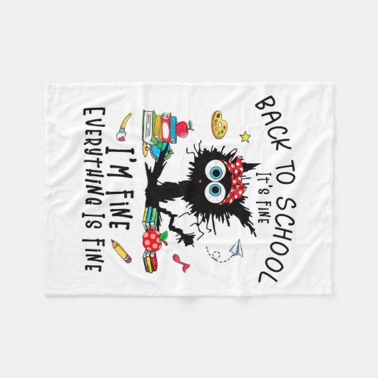 新学期素晴らしイム素晴らしブおもしろいラックT フリースブランケット (正面(横))