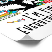 新学期素晴らしイム素晴らしブおもしろいラックT ポスター (角)