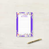 新学期紫 ポストイット (デスク上)