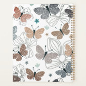 新学期美しい蝶パーソナライズされた プランナー手帳 (裏面)
