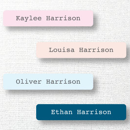 新学期色分けされた少年 | ガールタイプフォント ラベル