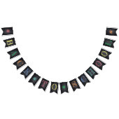 新学期色黒板装飾 バンティングフラッグ (全)