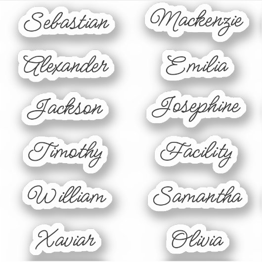 新学期複数の名前のシール シール (正面)