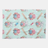 新学期象模様 キッチンタオル (横)