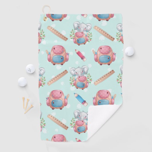 新学期象模様 ゴルフタオル (インサイチュ)