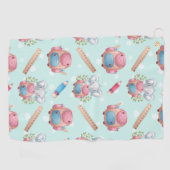 新学期象模様 ゴルフタオル (横)