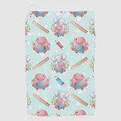 新学期象模様 ゴルフタオル (正面)