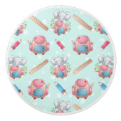 新学期象模様 セラミックノブ (正面)