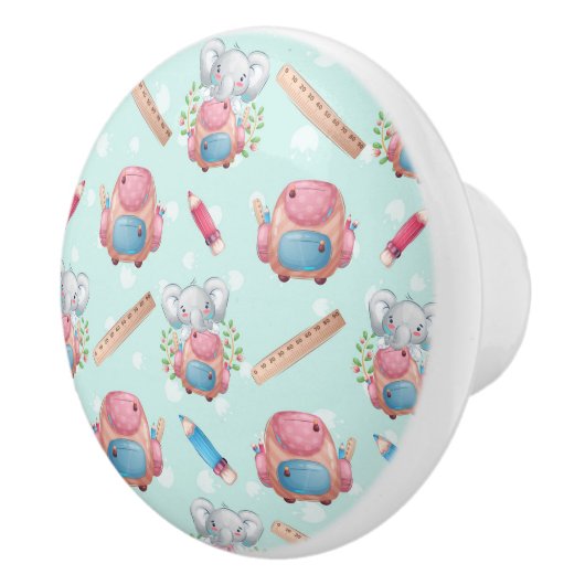 新学期象模様 セラミックノブ (右)