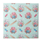 新学期象模様 タイル (正面)