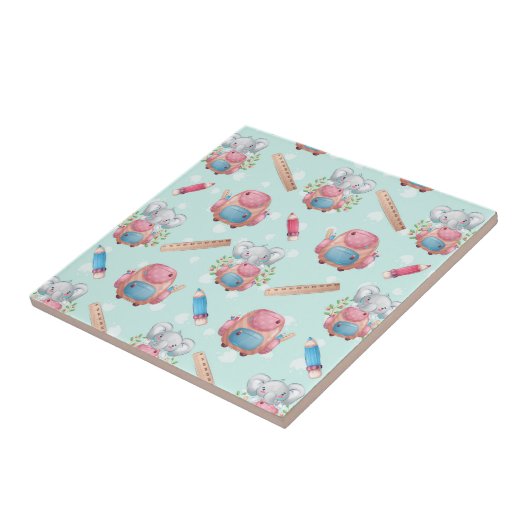 新学期象模様 タイル (側面)