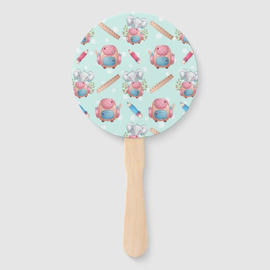 新学期象模様 ハンドファン (正面)