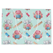 新学期象模様 ラージペーパーバッグ (裏面)