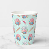 新学期象模様 紙コップ (左)