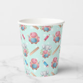 新学期象模様 紙コップ (正面)