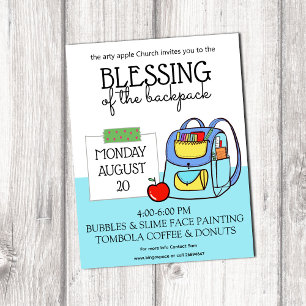 新学期賛美のバックパック教会 ポスター