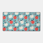 新学期赤と白リンゴ模様 デスクマット (正面)