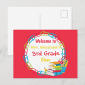 新学期赤 ポストカード (正面/裏面)