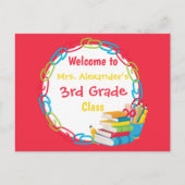 新学期赤 ポストカード (正面)