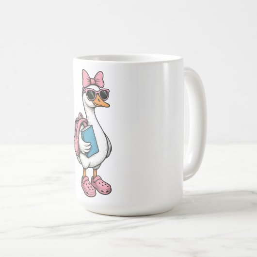 新学期間抜けグースガールズキッズ コーヒーマグカップ (正面右)