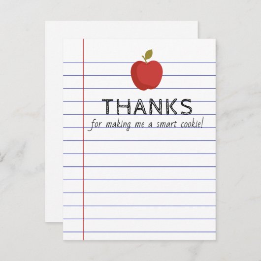 新学期頭が切れる用クッキーカード先生 ポストカード (正面/裏面)