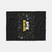 新学期顔マスクおもしろい先生及び学生 フリースブランケット (正面(横))