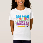 新学期食べスリープスクールリピートTシャツ Tシャツ (正面)