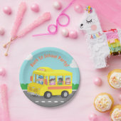 新学期黄色いバス子供のパーティーのプレート ペーパープレート (パーティー)