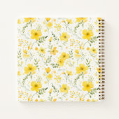 新学期黄色の野草模様フローラ ノートブック (裏面)