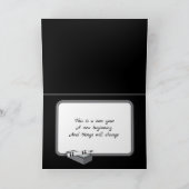 新学期黒黒黒板とリンゴ シーズンカード (内部)