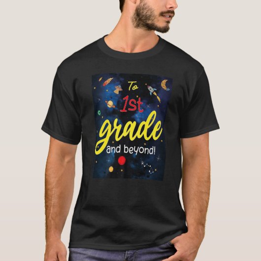 新学期1年生と宇宙1年生を超える Tシャツ (正面)