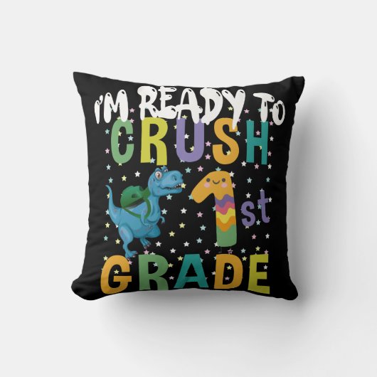 新学期1年生のディーノをつぶす準備ができている クッション (正面)