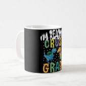 新学期1年生のディーノをつぶす準備ができている コーヒーマグカップ (正面左)