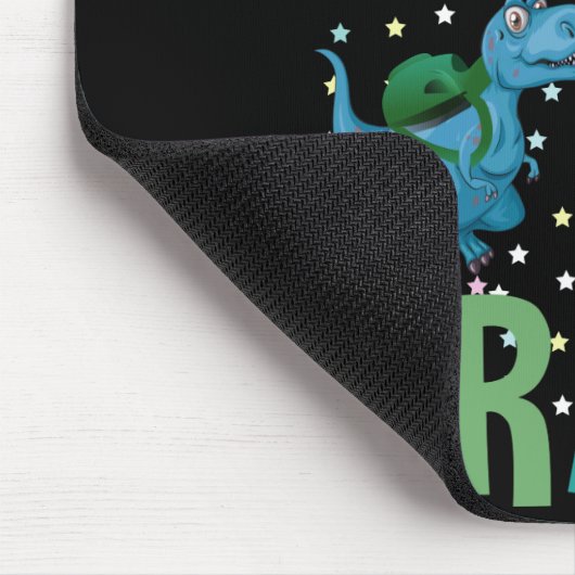 新学期1年生のディーノをつぶす準備ができている マウスパッド (コーナー)