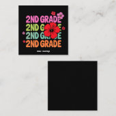 新学期2年生のかわいい1日目 スクエア名刺 (正面/裏面)