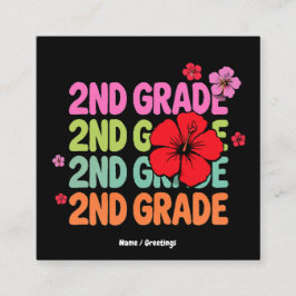 新学期2年生のかわいい1日目 スクエア名刺