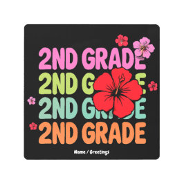 新学期2年生のかわいい1日目 メタルプリント