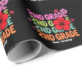 新学期2年生のかわいい1日目 ラッピングペーパー