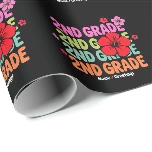 新学期2年生のかわいい1日目 ラッピングペーパー (ロールコーナー)