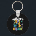 新学期2年生のディノをつぶす準備ができている キーホルダー<br><div class="desc">新学期私はクラッシュする準備ができている2年生Dino 2nd,グレード,ギフト,アイディア, 新学期, 2021,学校の1日目,ギフトアイディア,幼稚園,プレk, 先生, 2年生,恐竜,学年,1年生先生,学生,教え幼稚園,子供,ギフト</div>