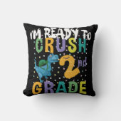 新学期2年生のディノをつぶす準備ができている クッション (正面)