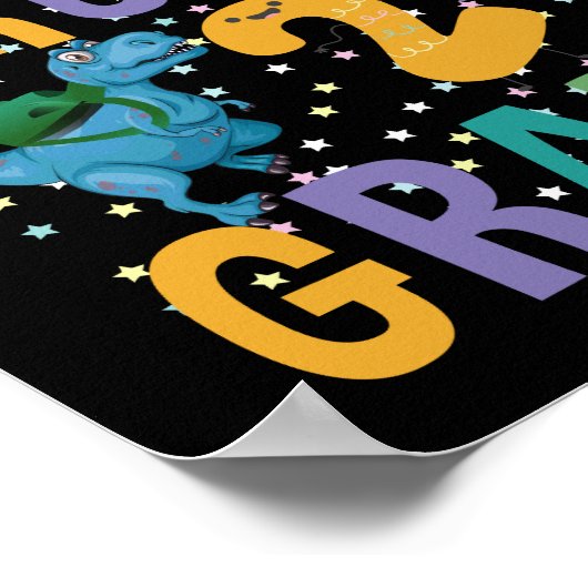 新学期2年生のディノをつぶす準備ができている ポスター (角)