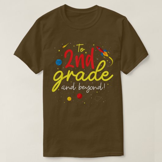新学期2年生ボーイガール宇宙2ndグラ tシャツ (デザイン正面)