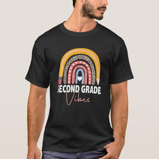 新学期2級バイブズレインボーレオパードティー Tシャツ (正面)